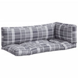 Coussins de palette vidaxl 3 st tissu diamant motif gris