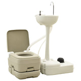 Vidaxl Camping Room and Sink Set 10 + 10 et 20 L Gray