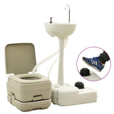 Vidaxl Camping Room and Sink Set 10 + 10 et 20 L Gray