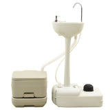 Vidaxl Camping Room and Sink Set 10 + 10 et 20 L Gray
