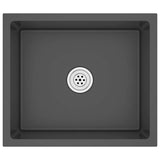Puits vidaxl à la main en acier inoxydable noir
