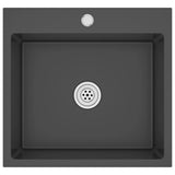 Vidaxl sink handmade stainless steel black