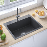 Vidaxl sink handmade stainless steel black