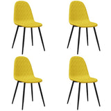 Vidaxl eetkamerstoelen 4 st fluweel mosterdgeel