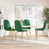 Vidaxl eetkamerstoelen 4 st fluweel donkergroen