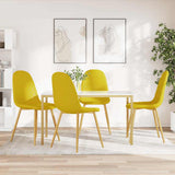 Vidaxl eetkamerstoelen 4 st fluweel mosterdgeel