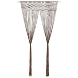 Vidaxl rideau macramé 140x240 cm coton taupe