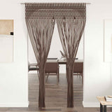 Vidaxl rideau macramé 140x240 cm coton taupe