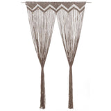Vidaxl rideau macramé 140x240 cm coton taupe