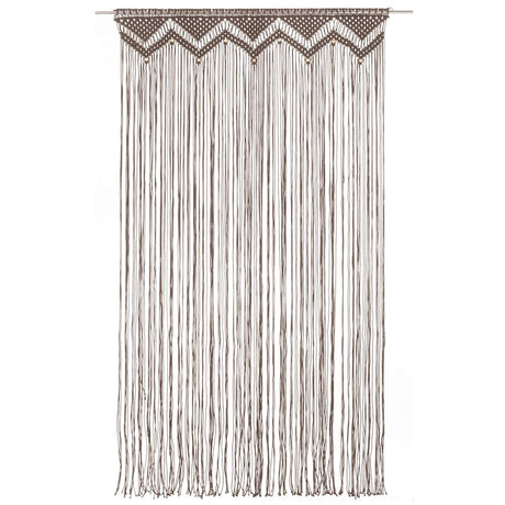 Vidaxl rideau macramé 140x240 cm coton taupe