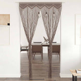 Vidaxl rideau macramé 140x240 cm coton taupe