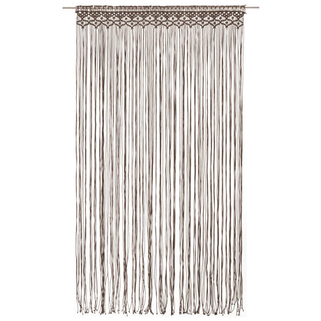 Vidaxl rideau macramé 140x240 cm coton taupe
