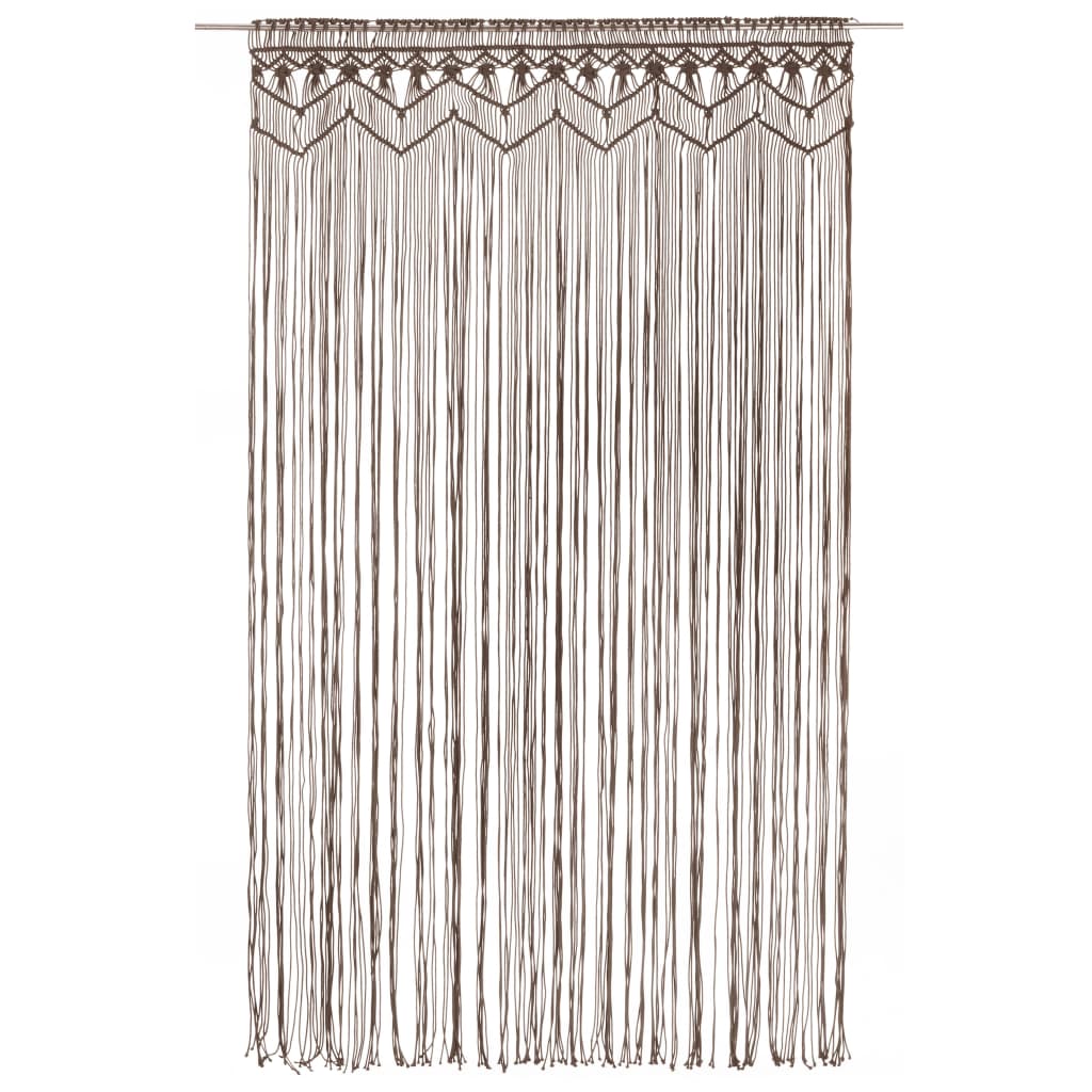 Vidaxl rideau macramé 140x240 cm coton taupe