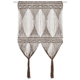 Vidaxl rideau macramé 140x240 cm coton taupe