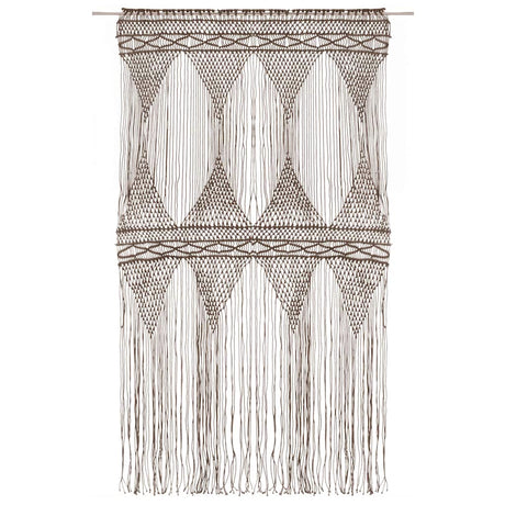 Vidaxl rideau macramé 140x240 cm coton taupe