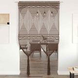 Vidaxl rideau macramé 140x240 cm coton taupe