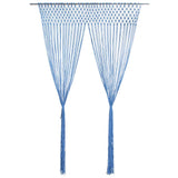 Vidaxl rideau macramé 140x240 cm Coton bleu
