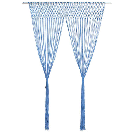 Vidaxl rideau macramé 140x240 cm Coton bleu
