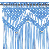 Vidaxl rideau macramé 140x240 cm Coton bleu