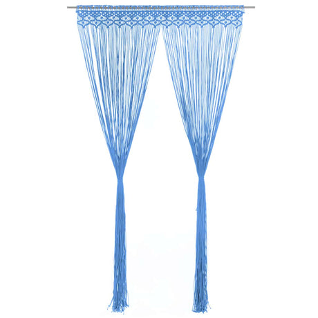 Vidaxl rideau macramé 140x240 cm Coton bleu