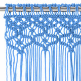 Vidaxl rideau macramé 140x240 cm Coton bleu