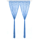 Vidaxl rideau macramé 140x240 cm Coton bleu