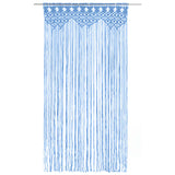 Vidaxl Curtain Macramé 140x240 cm Cotton Blue