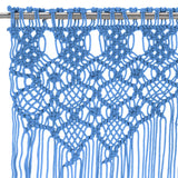 Vidaxl Curtain Macramé 140x240 cm Cotton Blue