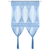 Vidaxl rideau macramé 140x240 cm Coton bleu