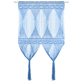 Vidaxl Curtain Macramé 140x240 cm Cotton Blue