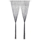 Vidaxl rideau macramé 140x240 cm anthracite de coton