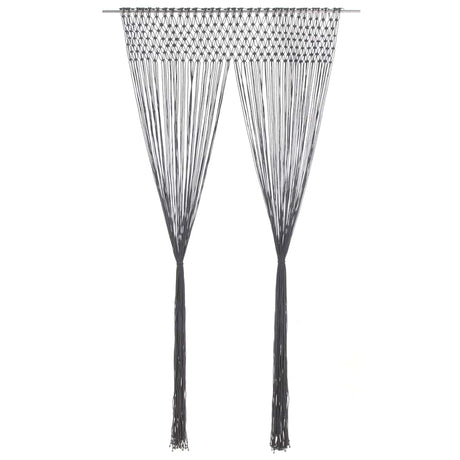 Vidaxl rideau macramé 140x240 cm anthracite de coton