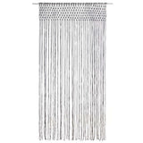 Vidaxl rideau macramé 140x240 cm anthracite de coton