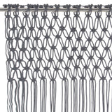 Vidaxl Curtain Macramé 140x240 cm Cotton Anthracite