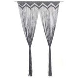 Vidaxl rideau macramé 140x240 cm anthracite de coton