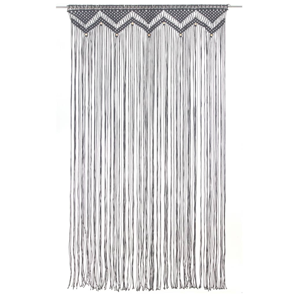 Vidaxl Curtain Macramé 140x240 cm Antracite di cotone