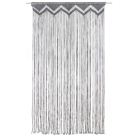 Vidaxl rideau macramé 140x240 cm anthracite de coton