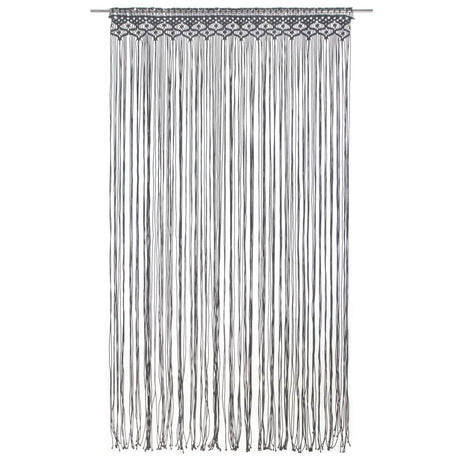 Vidaxl rideau macramé 140x240 cm anthracite de coton