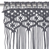 Vidaxl rideau macramé 140x240 cm anthracite de coton
