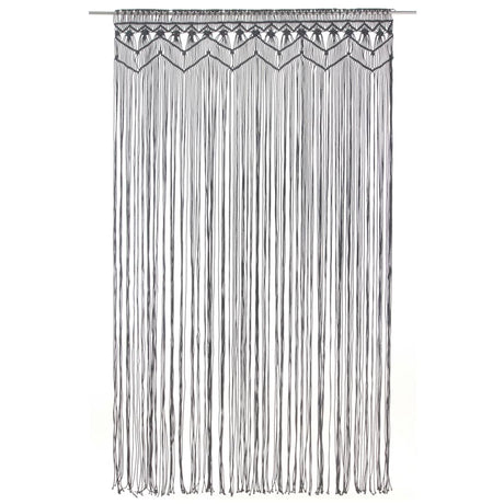 Vidaxl rideau macramé 140x240 cm anthracite de coton