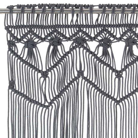 Vidaxl rideau macramé 140x240 cm anthracite de coton