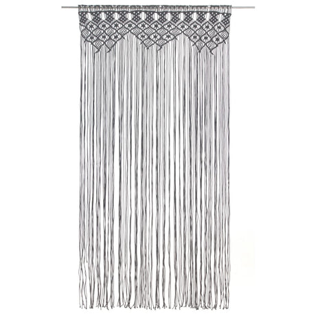 Vidaxl rideau macramé 140x240 cm anthracite de coton