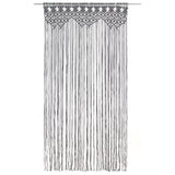 Vidaxl rideau macramé 140x240 cm anthracite de coton