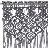 Vidaxl rideau macramé 140x240 cm anthracite de coton