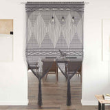 Vidaxl rideau macramé 140x240 cm anthracite de coton