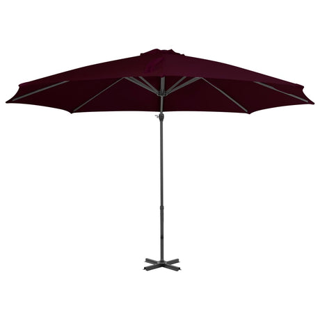 Vidaxl zweefparasol met aluminium paal 300 cm rood