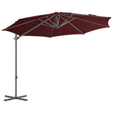 Vidaxl Floating parasol with steel pole 300 cm Bordeaux red