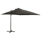 Parasol flotante de Vidaxl con pole y iluminación LED de 250 cm de color antracita