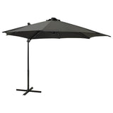 Vidaxl Parasol flottant avec poteau et éclairage LED Couleur anthracite de 300 cm