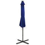 Vidaxl Floating parasol with pole and LED lighting 300 cm azure blue